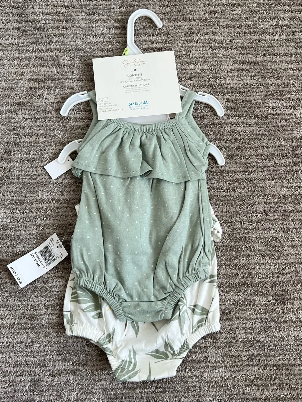 NWT Jessica Simpson Baby Summer Bodysuits